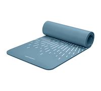 Retrospec Solana - Tapete de yoga de 1,27 cm de grosor con correa de nailon para hombres y mujeres, tapete antideslizante para yoga, pilates, estiramiento, ejercicios de suelo y fitness, niebla azul