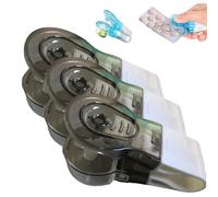 Retrospecti Portable Pill Taker Household Gadgets, Portable Drug Pill Taker Remover, Pill Opener Tool For Nurses, Tablets Pills Blister Pack Opener Assistance Tool, Pill Opener Tool (Black,3 pcs)