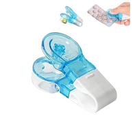 Retrospecti Portable Pill Taker Household Gadgets, Portable Drug Pill Taker Remover, Pill Opener Tool For Nurses, Tablets Pills Blister Pack Opener Assistance Tool, Pill Opener Tool (Blue,1 pcs)