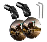 Retrovisor Bicicleta, Espejos de Bicicleta, HD 360° Rotativo Ajustable Espejo Convexo Ángulo Amplio para Carretera Montaña Bicicleta E-Bike Monopatín Silla de Ruedas Ciclomotor - 2 Pieza