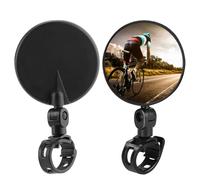 Retrovisor Bicicleta, Espejos de Bicicleta, HD 360° Rotativo Ajustable Espejo Convexo Ángulo Amplio para Carretera Montaña Bicicleta E-Bike Monopatín Silla de Ruedas Ciclomotor - 2 Pieza