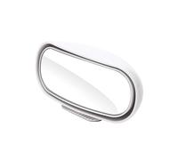 Retrovisor calefactable Espejo Retrovisor Lateral Gran Angular Ajustable Para Coche Ángulo De Visión Amplio Ajuste De Punto Ciego Para Estacionamiento Auxiliar(White)