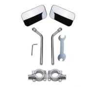 Retrovisor Ciclismo Carretera Manillar 22.2mm Retrovisor Ciclismo | Vidrio convexo irrompible, para soporte metal para fuerte, al clima, para fácil , visión clara