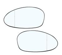Retrovisor Cristal Espejo para BMW E90 E91 E87 E88 2004-2009 E46 Espejo Retrovisor Calefactable Lateral Izquierdo Y Derecho Azul Blanco Gran Angular Automático retrovisor Exterior(White L and R)