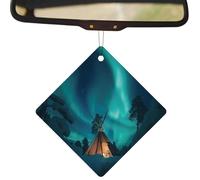 Retrovisor de aire espejo, Tarjeta de ambientador de aire del automóvil | Tarjetas de aromaterapia de aire de aire cuadrado - Aromas duraderos, decoración interior del automóvil, accesorios para autom