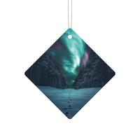 Retrovisor de aire espejo, Tarjeta de ambientador de aire del automóvil,Tarjetas de aromaterapia de aire de aire cuadrado | Accesorios de decoración interior del automóvil, aromas duraderos para espej