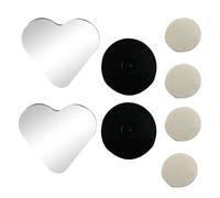 Retrovisor de ángulo muerto | 2 Piezas Espejos Convexos Para Espejo Retrovisor En Forma De Corazón - Accesorios Auto Convexos Desmontables Gran Angular Seguridad Para Coches Y Motocicletas