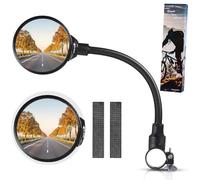 Retrovisor de Bicicleta, 360° Adjustable para Manillar 22-33mm, Espejo Convexo para Bicicleta de Montaña Carretera, Electrico Patinete y Motocicleta