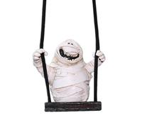 Retrovisor de coche fantasma,Accesorios de retrovisor Fantasma - Adorno retrovisor automático de momia en un columpio - Colgante de muñeca para niñas y mujeres, accesorios interiores de coche para ret