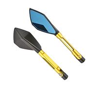 Retrovisor de moto Para CB650R CB650 R Para CB 650R CBR650R Para Cbr 650R 10MM 8MM Motocicleta 360 ° Espejo Retrovisor Ajustable Giratorio CNC Espejos Laterales(1-yellow)