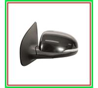 Retrovisor Izquierdo Eléctrico-Negro-Con Luz-Convexo-Cromado Hyundai I20-(Ann
