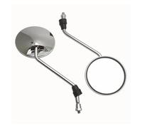Retrovisor lateral moto Espejo Retrovisor Universal Para Motocicleta Con Rosca De 8 Mm Redondo Ovalado Convexo Cromado Plateado Para Motocicleta Y Scooter Un Par
