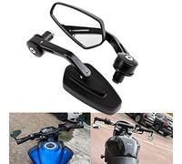 Retrovisor lateral universal para motocicleta - Espejo de manillar de aluminio CNC para manillares de 7/8" de motos de calle, deportivas, crucero, scooter, cafe racer #2 Negro