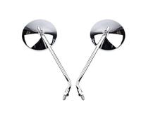 Retrovisor Motocicleta Para Universal 10mm Scooter E-Bike Retro Espejos Retrovisores Motocicleta Ajustable ABS HD Visión Espejo Lateral Retrovisores Laterales(Smaller Silver)