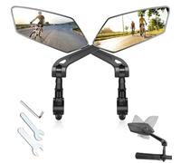 Retrovisor para Bicicleta,2 Pieza 360° Adjustable Espejos Retrovisores Manillar,Retrovisor Patinete Electrico,HD Anti-vibración Espejo Retrovisor Bicicleta,22-25mm