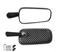 Retrovisor para moto Aluminio Carbono Retrovisor para moto | compatible amplio, ajuste para fácil sin herramientas, ideal reparación o mejora, estético funcional(White)