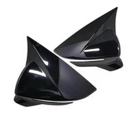 Retrovisor Tapa 1 Par Carcasas Exteriores Retrovisores Para Seat Para Leon Para MK3 Para MK3.5 5F ST FR Para Cupra 2013-2019 Cubierta Espejo Estilo Cuerno Buey Exterior Carcasa(Negro brillante)