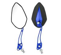 Retrovisor Universal para Motocicleta Par de Espejos con Carcasa de (BLUE)