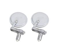 Retrovisores 1 Par De Espejos Laterales Traseros Barra Redonda Motocicleta 7/8 ", Accesorios Retrovisores Para Scooters Motocicletas