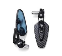 Retrovisores Espejo Retrovisor para Motocicleta Espejo para Manillar Espejo Trasero Invertido Modificado Accesorios Universales con Patrón Fibra Carbono para Motocicleta Espejo Moto Lateral(2)