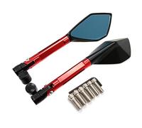 Retrovisores Espejo Retrovisor Para Motocicleta Para Para CBF600 Para CBF125 Para CBF 600 125 Retrovisores Laterales Para Manillar Espejo lateral para motocicleta(Rojo)