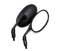 Retrovisores Laterales Accesorios De Repuesto para Motocicleta, Manillar Universal, Espejo Retrovisor Lateral Izquierdo Y Derecho, Negro/Cromo Espejos Moto(Black)