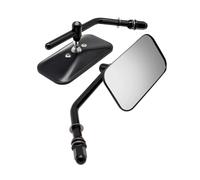 Retrovisores Laterales para Fatboy para Heritage para Softail para Iron 883 para Road para Glide/para King para Espejos Retrovisores Motocicleta Rocker Espejos Moto(Square Black)