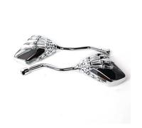 Retrovisores Laterales Universal 10mm 8mm Tornillo Motocicleta Scooter Parte Trasera Izquierda Y Derecha Manillar Espejos Retrovisores Negro/Plata Espejos Moto(Silver)