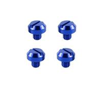 Retrovisores Manillares 4 Uds Universal M10 * 1,25 CNC Aleación De Aluminio Tapa del Agujero del Espejo Lateral De La Motocicleta Espejos Laterales(Blue)
