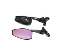 Retrovisores Manillares Espejo Retrovisor Universal De Aluminio Y Cristal Azul para Motocicleta Espejos Laterales(Black Purple Glass)