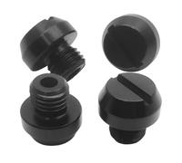 Retrovisores Manillares Tornillos M10 M8 De Aleación De Aluminio Color Negro Rosca Izquierda Y Derecha Tapas De Bloque De Orificio para Espejo De Motocicleta 4 Uds Espejos Laterales(M8)