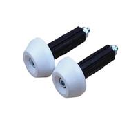Retrovisores Manillares Universal 7/8 "22 Mm Manillar De Motocicleta Extremos De Barra De Agarre Deslizador De Tapa De Contrapeso Espejos Laterales(White)