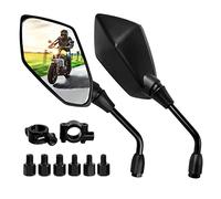 Retrovisores Moto, 1 Par Espejos Retrovisores Moto Homologados, Espejos Moto Laterales Universales con Abrazadera 7/8'', Espejo del Manillar para Moto, ATV, Bicicletas, Scooters Bicicletas