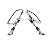 Retrovisores Moto Espejo Cromado Motocicleta 10mm Universal Rectangular Scooter Eléctrico Motor Cruisers Choppers Retrovisor Lateral Espejo Moto