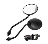 Retrovisores Moto Espejos Espejos para Motociclet Espejo Retrovisor Universal Par 8mm Redondo Ovalado Convexo Ajuste 22 25mm Manillar Un Negro