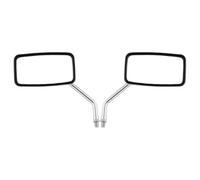 Retrovisores Moto Para Moto Scooter E-Bike Par Universal Rectángulo Espejos Retrovisores Para Motocicleta 10mm Cromo Retrovisor Moto Espejo Espejo Retrovisor Moto(Silver)