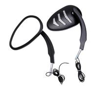 Retrovisores Moto para Road para King Espejo Retrovisor Lateral con Luz Accesorios Espejos Retrovisores Cromados para Motocicleta con Señales De Giro Espejos Retrovisores Moto(Negro)