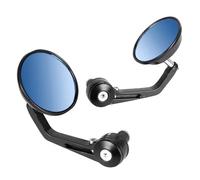 Retrovisores Motocicleta Espejos retrovisores Redondos de 7/8" para Manillar de Motocicleta, de aleación de Aluminio, para Motor de Motocicleta, Accesorios para Motos Espejos Barra(Blue)