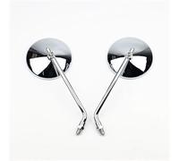 Retrovisores Motos 2 Espejos Redondos De Vástago Largo para Motocicleta, Universales(Silver)