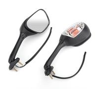 Retrovisores Motos Para Suzuki Para GSXR 600 Para GSX-R 750 Para GSXR 1000 2002-2015 Espejos traseros intermitentes motocicletas Espejo Scooter(Black)