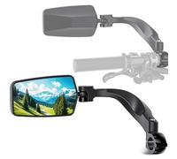 Retrovisores para Bicicleta en Pareja, Retrovisor de Moto Plegable y Orientable 360°, Gran Espejo, Brazo Largo, Retrovisor para Patinete Eléctrico Accesorio para Bicicleta Eléctrica