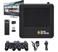 Retrowave G11 Pro, Consola Retro G 11 Pro, 4K HD Retro Wave G11 Pro, Retrowave G11 Pro 100,000 Juegos, Videojuegos Portátiles Plug & Play con 4 Mandos Duales Inalámbricos (128G)