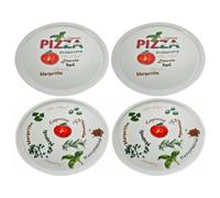 Retsch Arzberg - Platos para pizza de 30 cm de diámetro, de porcelana, porcelana, Pomodoro & Spezia, 4 unidades