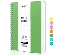 RETTACY A4 Cuaderno de notas, bloc de notas, cuadernos espiralados, 150 hojas/300 páginas para escribir, 100 g/m² papel cuadriculado estilo universitario, tapa dura de PVC, 21,5 x 27,9 cm - Verde