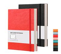 RETTACY B5 Cuaderno con renglones para la universidad, 2 unidades - Cuadernos de composición con tapa blanda, 408 páginas numeradas para escribir, papel rayado de 100 g/m², para mujeres, hombres