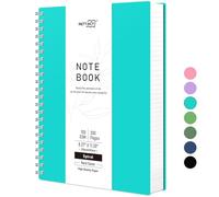 RETTACY Cuaderno A4 Dotted, Bullet Journal en espiral, con 300 páginas, tapa blanda, carpeta de anillas, 100 g/m², grosor para mujeres, hombres, trabajo, oficina, escuela, 14,5 x 21 cm, color turquesa