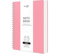 RETTACY Cuaderno A4 espiral en blanco, cuaderno de bocetos con alambre, 300 páginas/150 hojas para dibujar, 120 g/m², tapa dura de plástico PVC, para escribir mujeres hombres y escuelas, 21,5 x 27,9