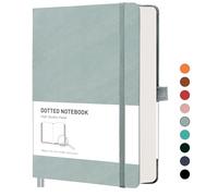 RETTACY Cuaderno A5 con puntos punteados - Bloc de notas con 320 páginas numeradas, tapa dura para mujeres y hombres en la oficina o en la escuela, 14,5 x 21 cm