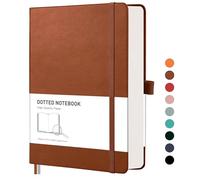 RETTACY Cuaderno A5 con puntos punteados - Bloc de notas con 320 páginas numeradas, tapa dura para mujeres y hombres en la oficina o en la escuela, 14,5 x 21 cm
