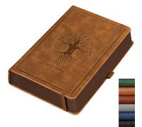 RETTACY Cuaderno grueso A5 a rayas, tapa dura de piel, bloc de notas con 320 páginas numeradas para escribir, papel de 100 g/m², para mujeres, hombres, trabajo, oficina, escuela, 14,5 x 21 cm, color